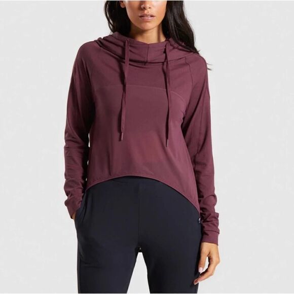 Gymshark Aura Hoodie Berry Red Size Small - Picture 1 of 12